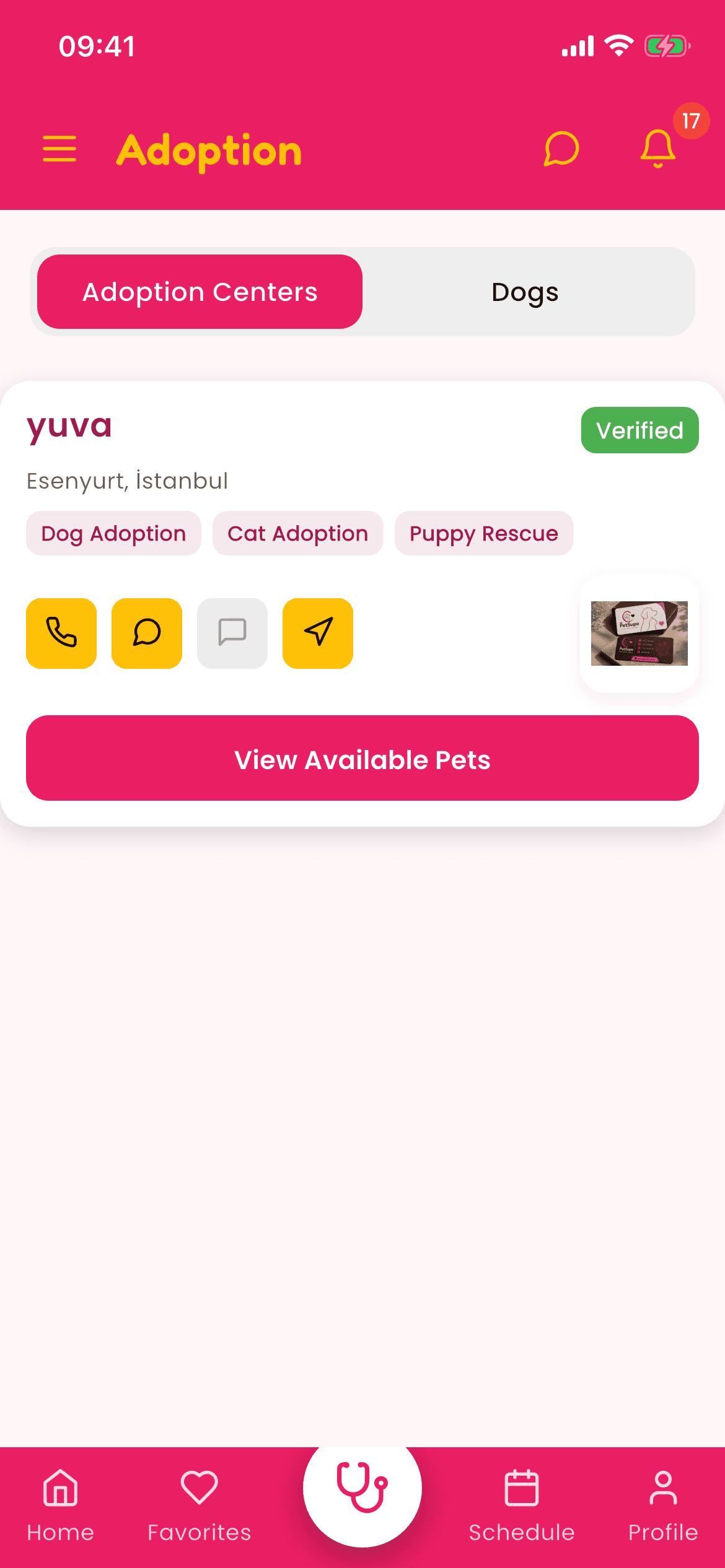 Petsupo sahiplendirme ekranı